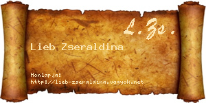 Lieb Zseraldina névjegykártya
